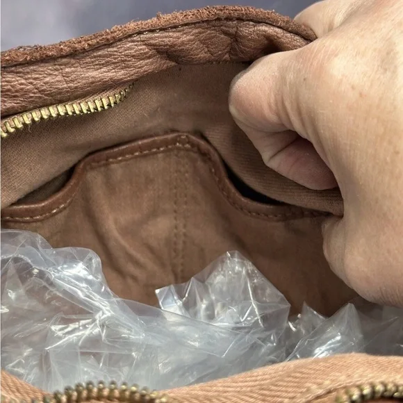 CIVICO 93 Italy Distressed Leather BOHO CROSSBODY Brown Woven Flap Messenger - Picture 11 of 16